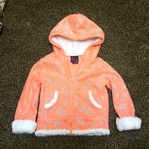 Sparkly fleece zip up